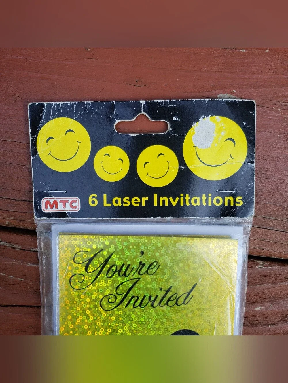(6) You’re Invited Yellow Smiley Face Invitations By MTC